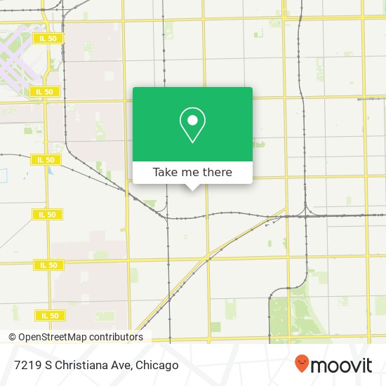 Mapa de 7219 S Christiana Ave