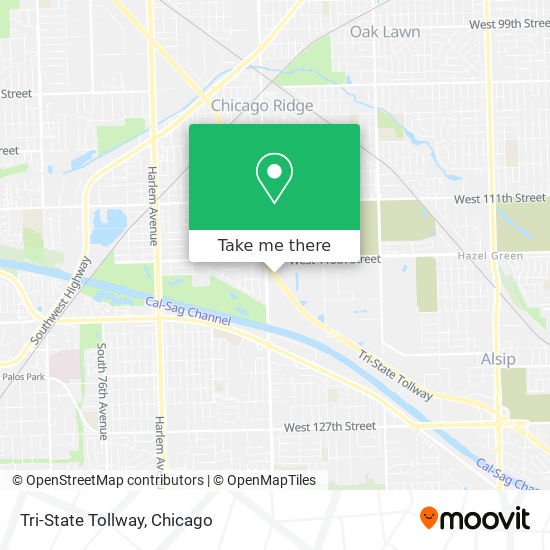 Tri-State Tollway map