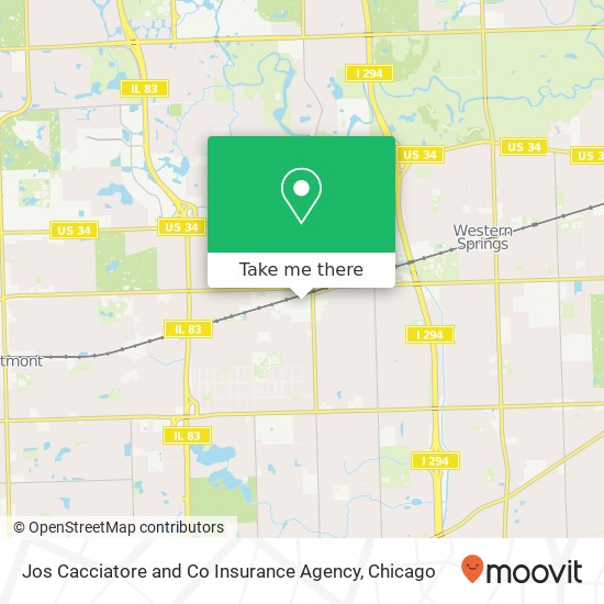 Jos Cacciatore and Co Insurance Agency map