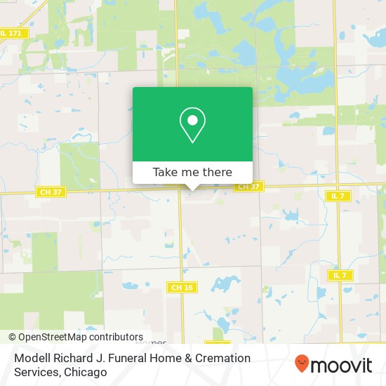 Mapa de Modell Richard J. Funeral Home & Cremation Services