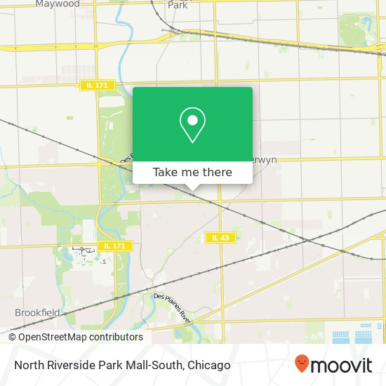 Mapa de North Riverside Park Mall-South