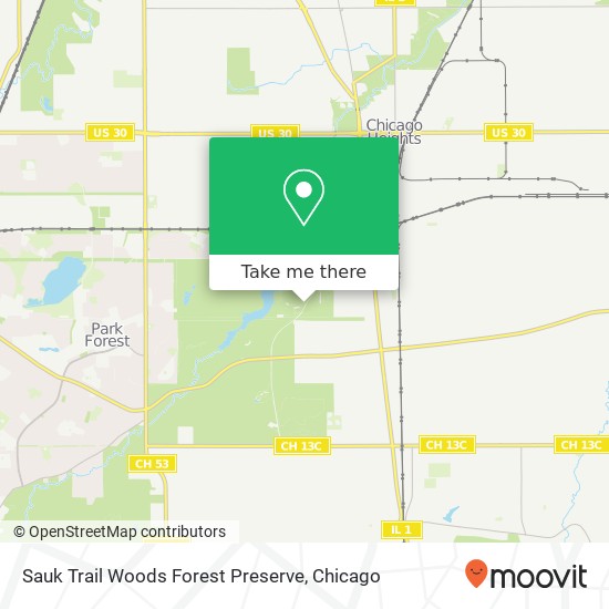 Mapa de Sauk Trail Woods Forest Preserve