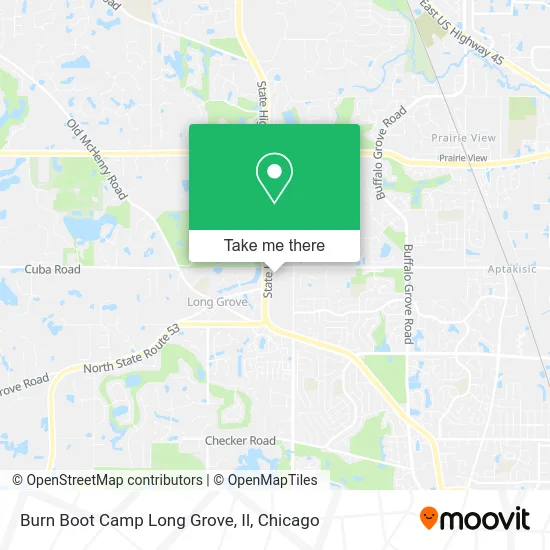 Burn Boot Camp Long Grove, Il map