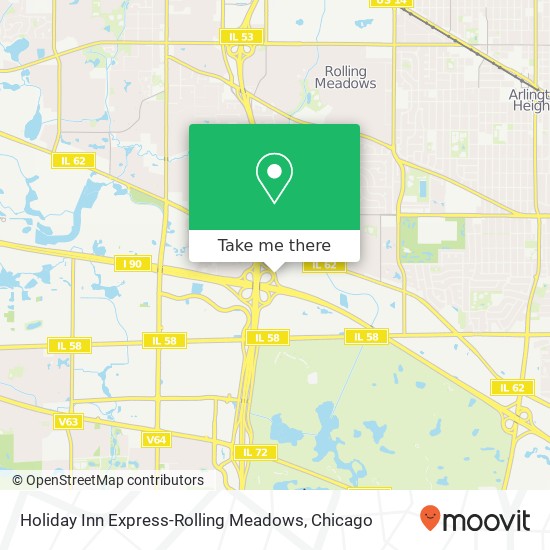 Mapa de Holiday Inn Express-Rolling Meadows