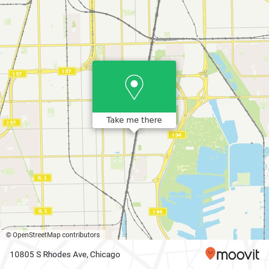 Mapa de 10805 S Rhodes Ave