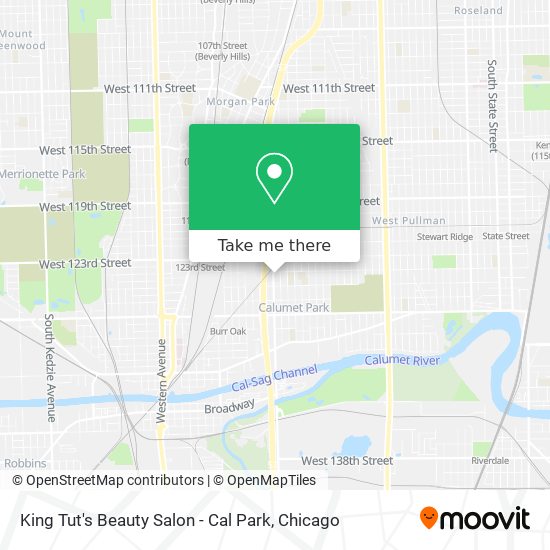 King Tut's Beauty Salon - Cal Park map