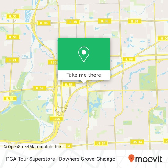 Mapa de PGA Tour Superstore - Downers Grove