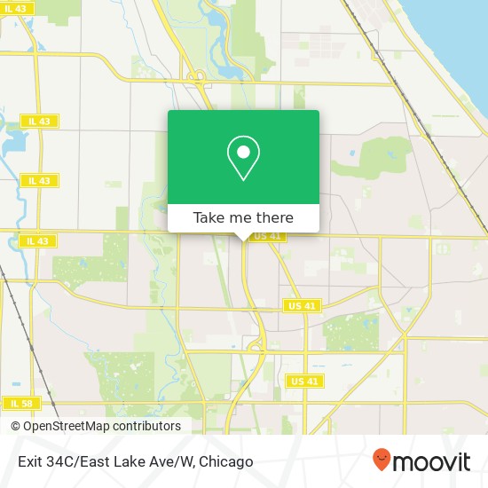 Exit 34C/East Lake Ave/W map