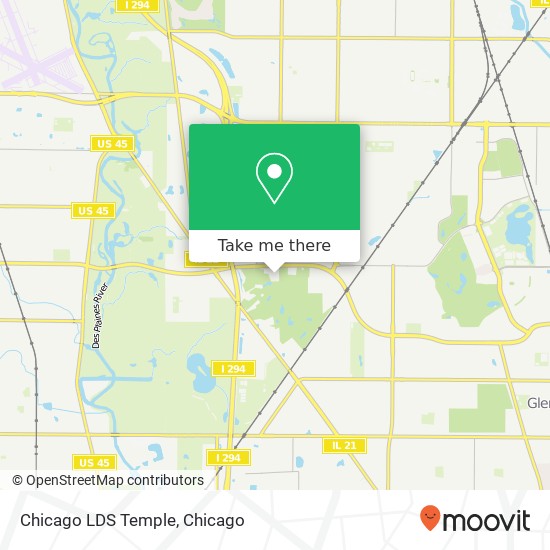 Chicago LDS Temple map