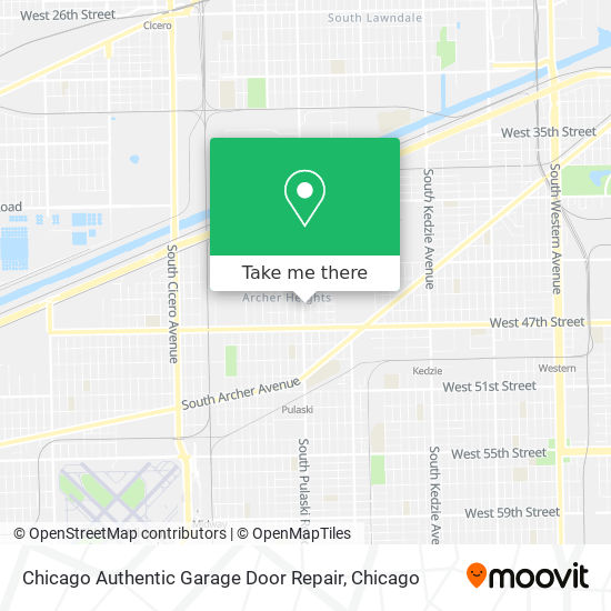 Mapa de Chicago Authentic Garage Door Repair