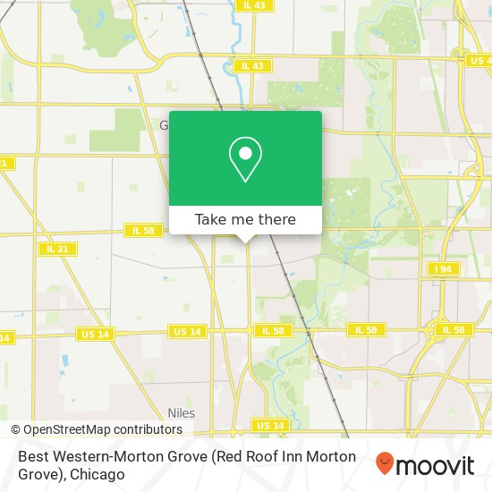 Best Western-Morton Grove (Red Roof Inn Morton Grove) map