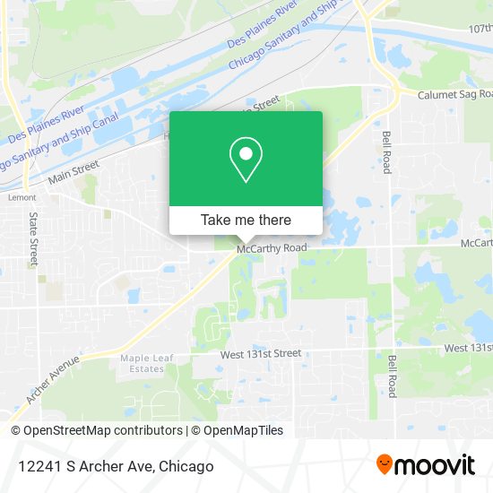 12241 S Archer Ave map