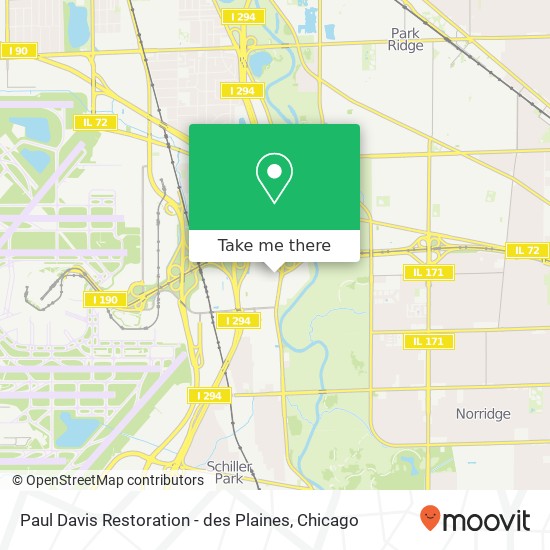 Paul Davis Restoration - des Plaines map