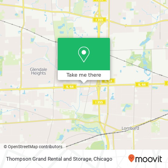 Thompson Grand Rental and Storage map