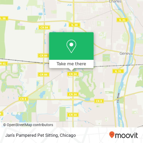 Jan's Pampered Pet Sitting map