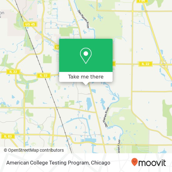 American College Testing Program map