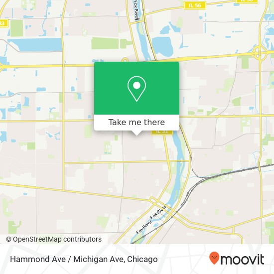 Hammond Ave / Michigan Ave map