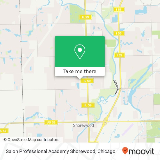 Salon Professional Academy Shorewood map