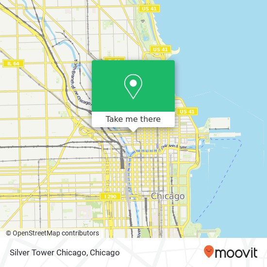 Mapa de Silver Tower Chicago