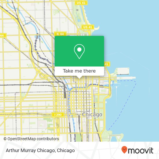 Arthur Murray Chicago map