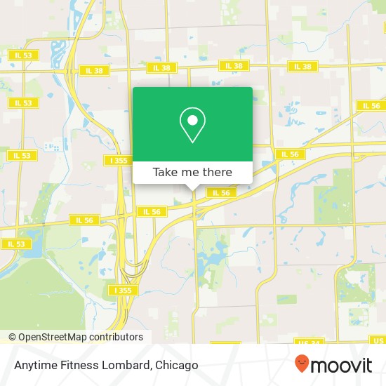 Anytime Fitness Lombard map