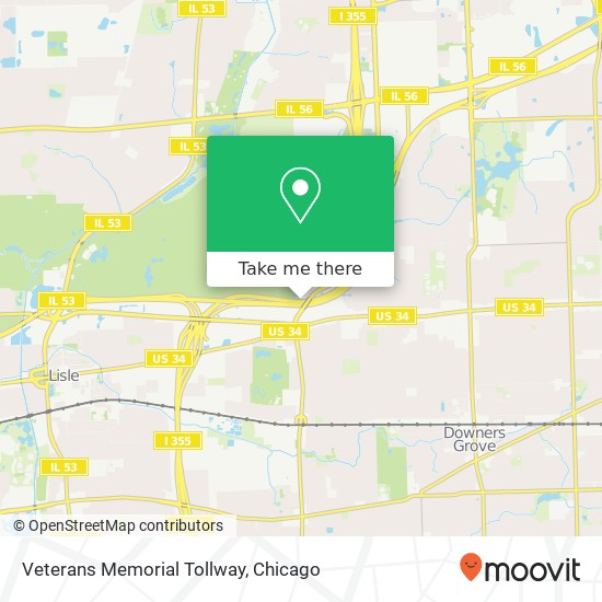 Veterans Memorial Tollway map