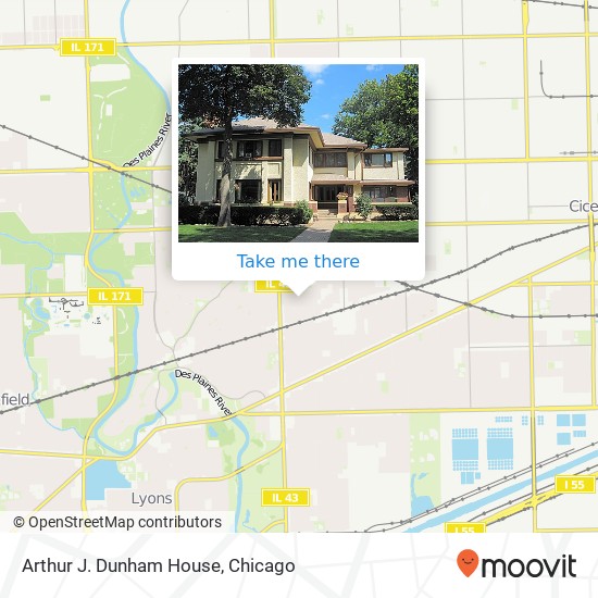 Mapa de Arthur J. Dunham House