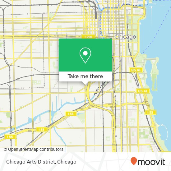 Chicago Arts District map