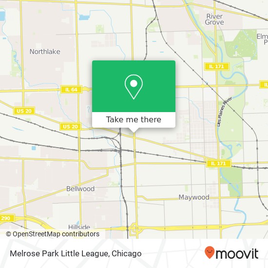 Melrose Park Little League map