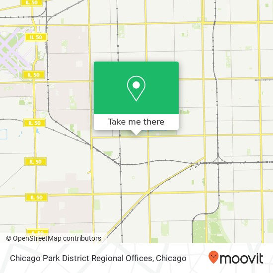 Mapa de Chicago Park District Regional Offices