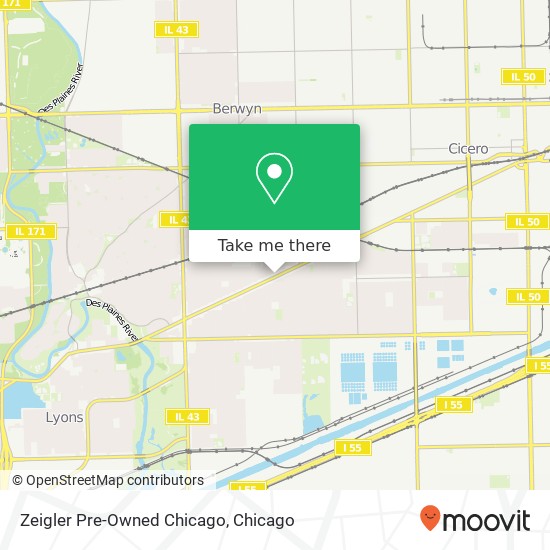Zeigler Pre-Owned Chicago map