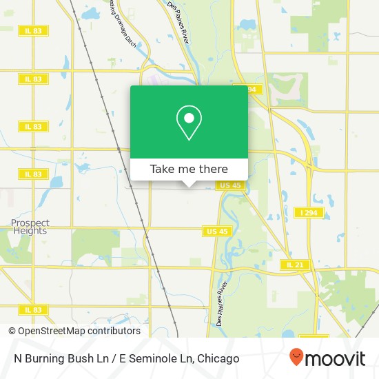 N Burning Bush Ln / E Seminole Ln map