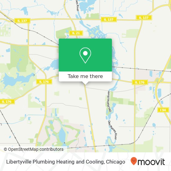Libertyville Plumbing Heating and Cooling map
