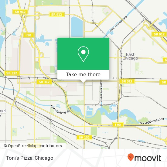 Toni's Pizza map