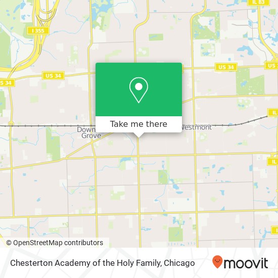 Chesterton Academy of the Holy Family map