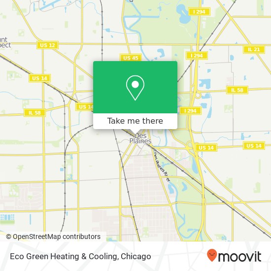 Eco Green Heating & Cooling map