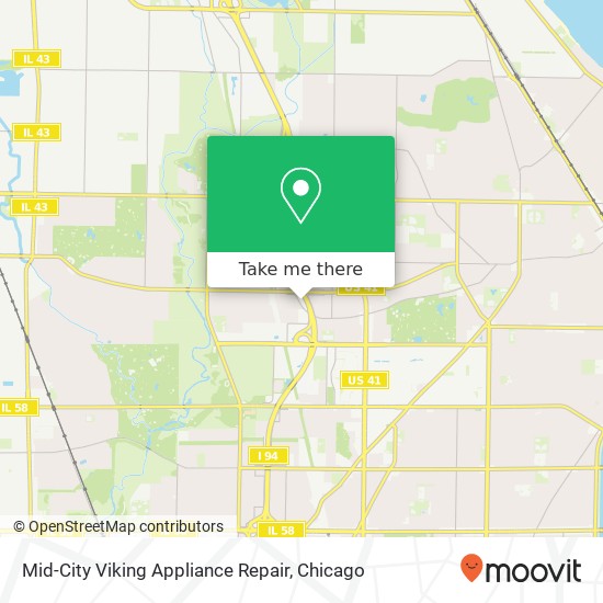 Mid-City Viking Appliance Repair map