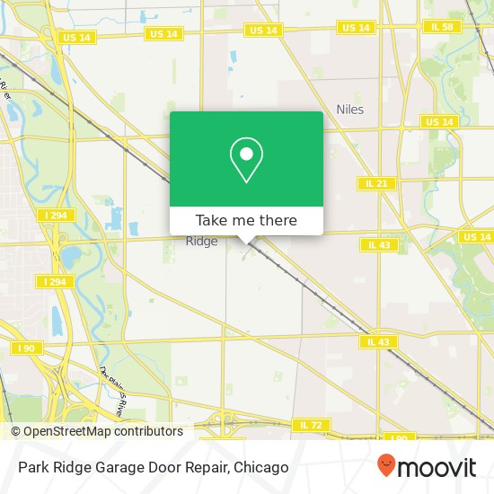 Mapa de Park Ridge Garage Door Repair