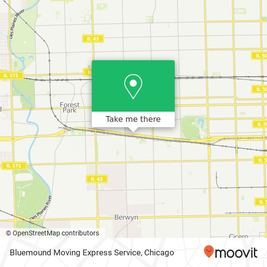 Mapa de Bluemound Moving Express Service