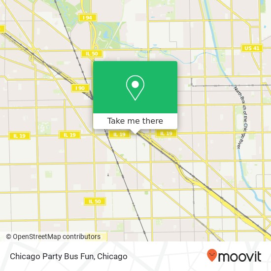 Mapa de Chicago Party Bus Fun