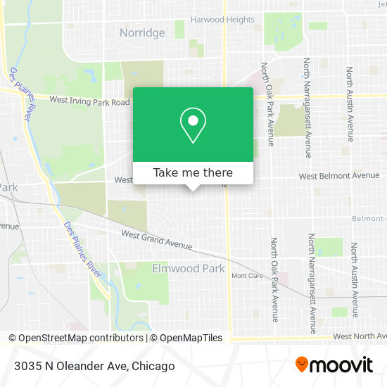 Mapa de 3035 N Oleander Ave