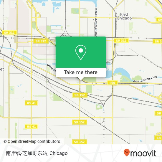 Mapa de 南岸线-芝加哥东站