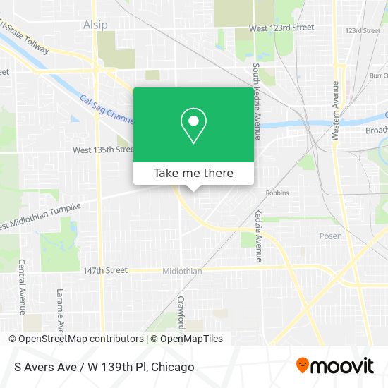 S Avers Ave / W 139th Pl map
