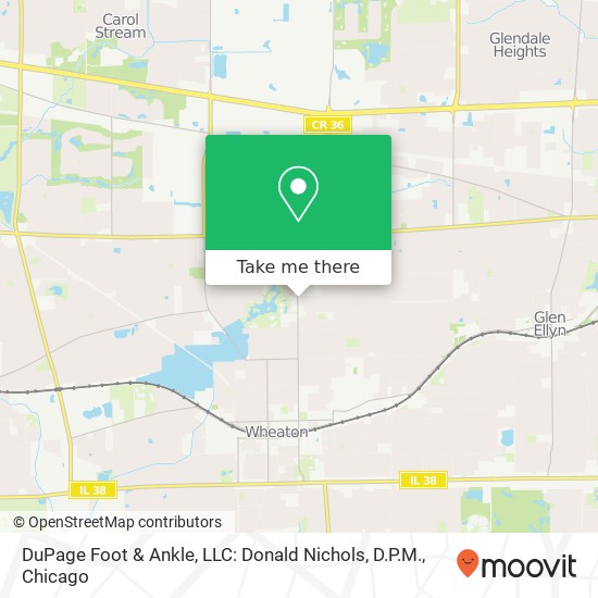 Mapa de DuPage Foot & Ankle, LLC: Donald Nichols, D.P.M.