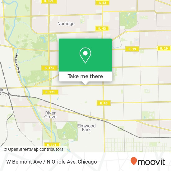 W Belmont Ave / N Oriole Ave map