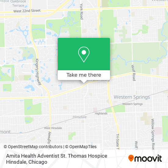 Amita Health Adventist St. Thomas Hospice Hinsdale map