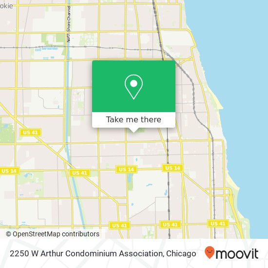 2250 W Arthur Condominium Association map