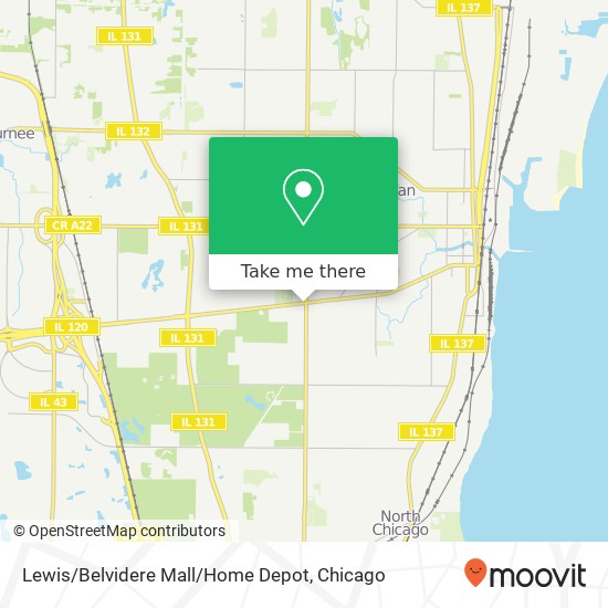 Mapa de Lewis / Belvidere Mall / Home Depot