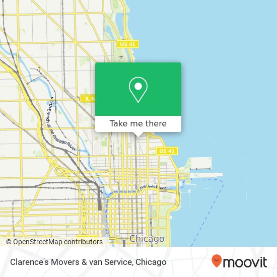 Clarence's Movers & van Service map