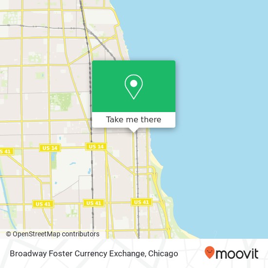 Broadway Foster Currency Exchange map